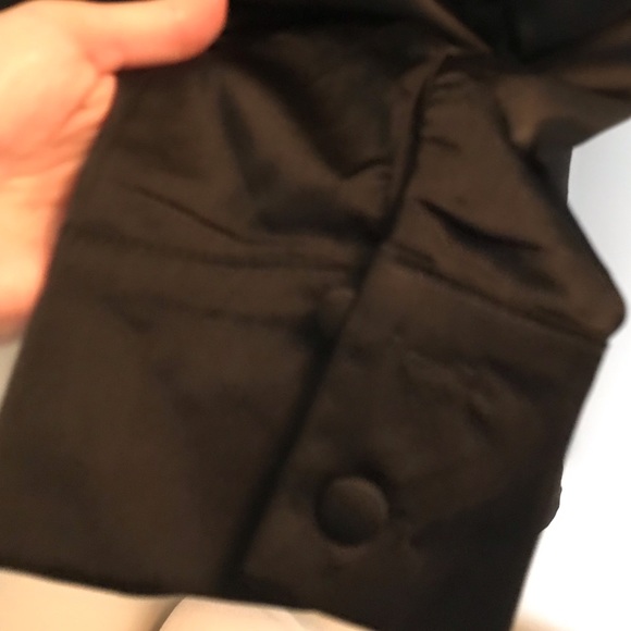 🎀NWT Missguided Satin Bardot Tie Dress in Black MISSING BELT Size 8 - Picture 7 of 14